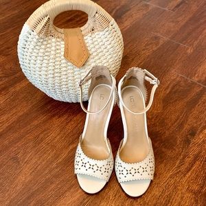 NEW! White Eyelet Cutout Heels